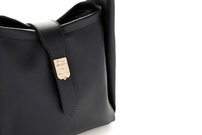 Vince Camuto Turin Bolso de Mano Negro 100% Piel de Polivinilo Elegante y Sofisticado para Mujer